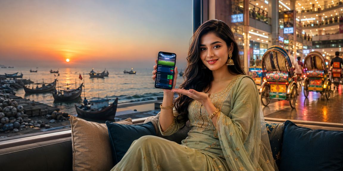 ঢাকায় মোবাইল অ্যাপে বেটিং টিপস ব্যবহার করছেন একজন ব্যবহারকারী